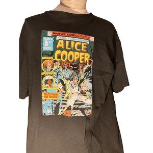 1997 Alice Cooper Marvel Comic T-Shirt Front and Back designs. Certificate of In